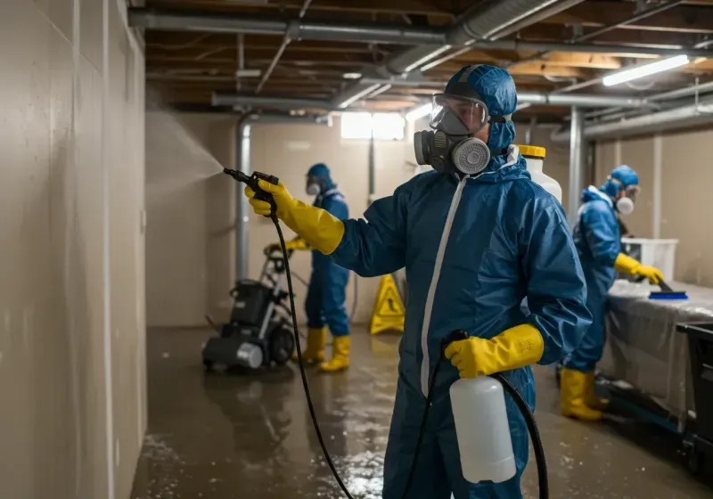 Basement Sanitization and Antimicrobial Treatment process in Castleton-on-Hudson, NY